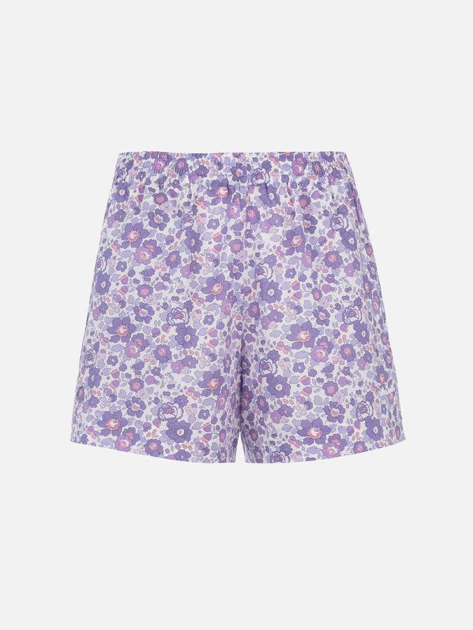 Mc2 Saint Barth Pantaloncini pull up da donna Betsy in cotone Meave | REALIZZATO CON TESSUTO LIBERTY Moda