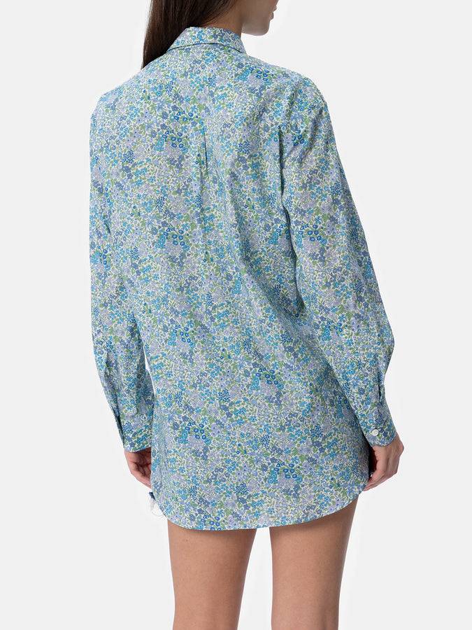 Mc2 Saint Barth Camicia over da donna in cotone stampa Joanna Luise Brigitte | REALIZZATA CON TESSUTO LIBERTY Italy