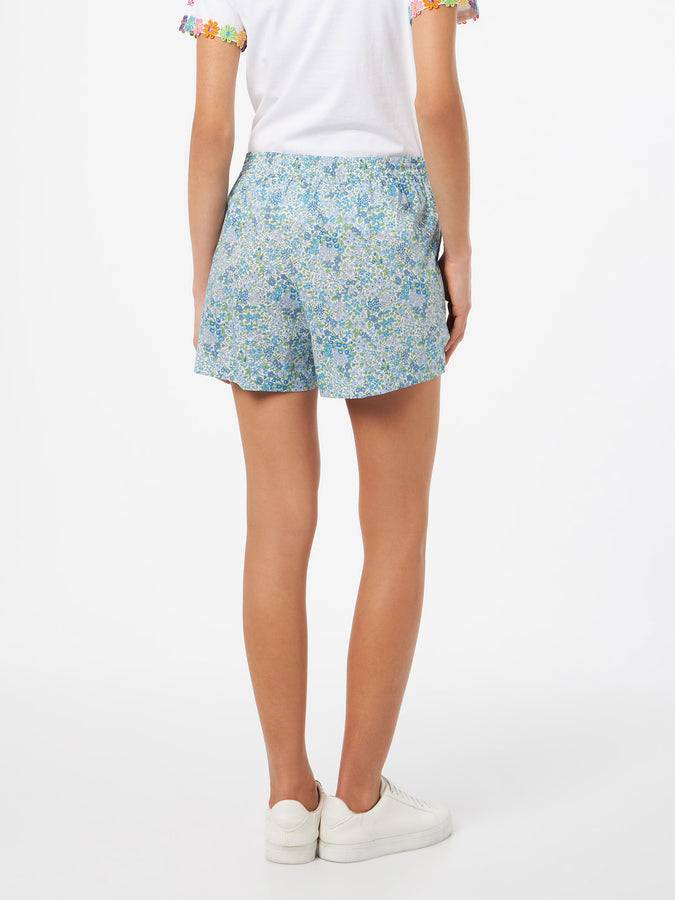 Mc2 Saint Barth Pantaloncini pull up da donna Joanna Luise in cotone Meave | REALIZZATO CON TESSUTO LIBERTY Italia