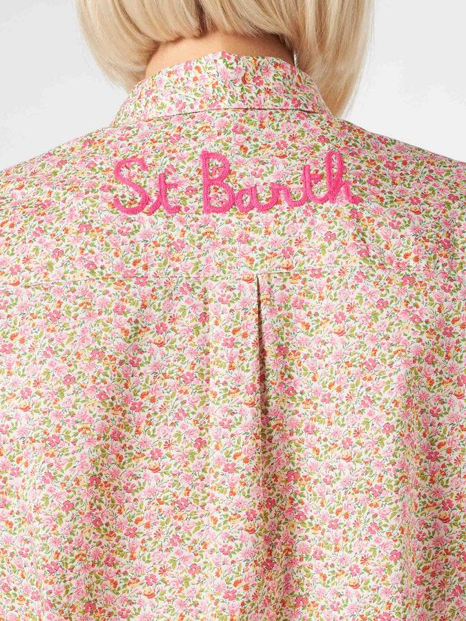 Mc2 Saint Barth Camicia Brigitte in cotone con stampa fiori Liberty | EDIZIONE SPECIALE LIBERTY In Linea