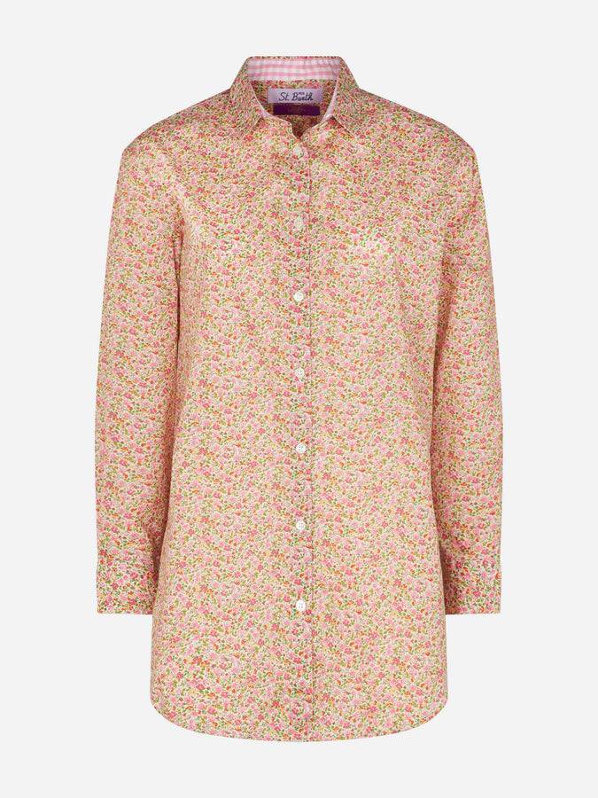Mc2 Saint Barth Camicia Brigitte in cotone con stampa fiori Liberty | EDIZIONE SPECIALE LIBERTY In Linea