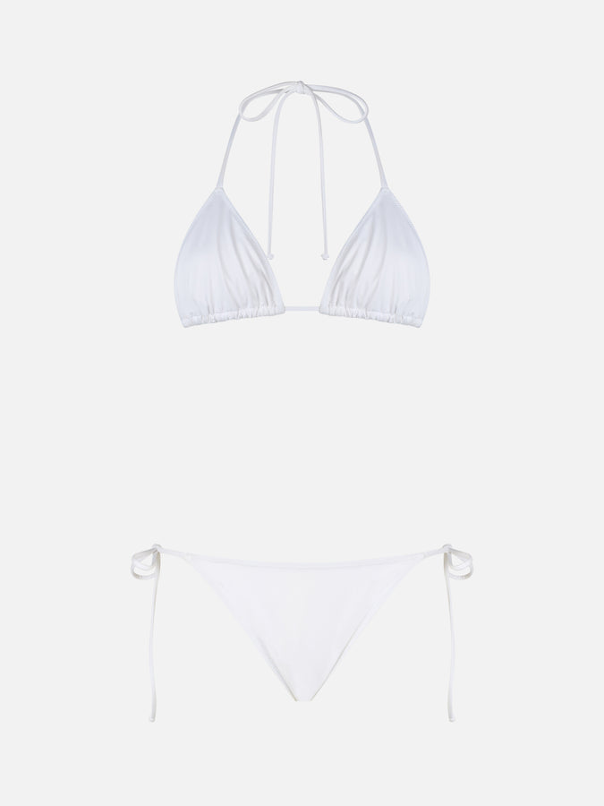 Mc2 Saint Barth Woman white triangle bikini Leah Marielle Promozione