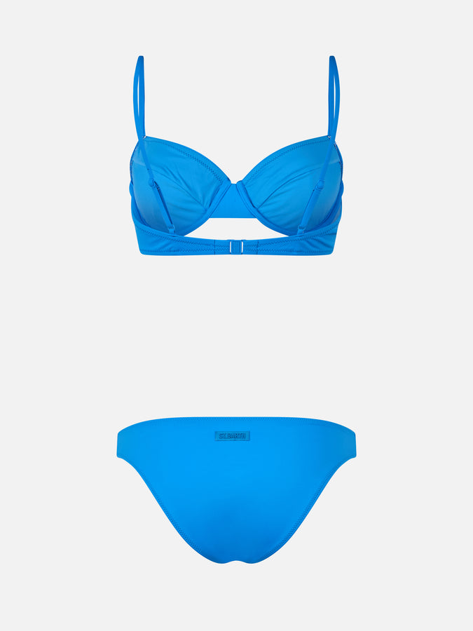 Mc2 Saint Barth Woman bluette underwired bralette bikini Bea Lido Spedizione Gratuita