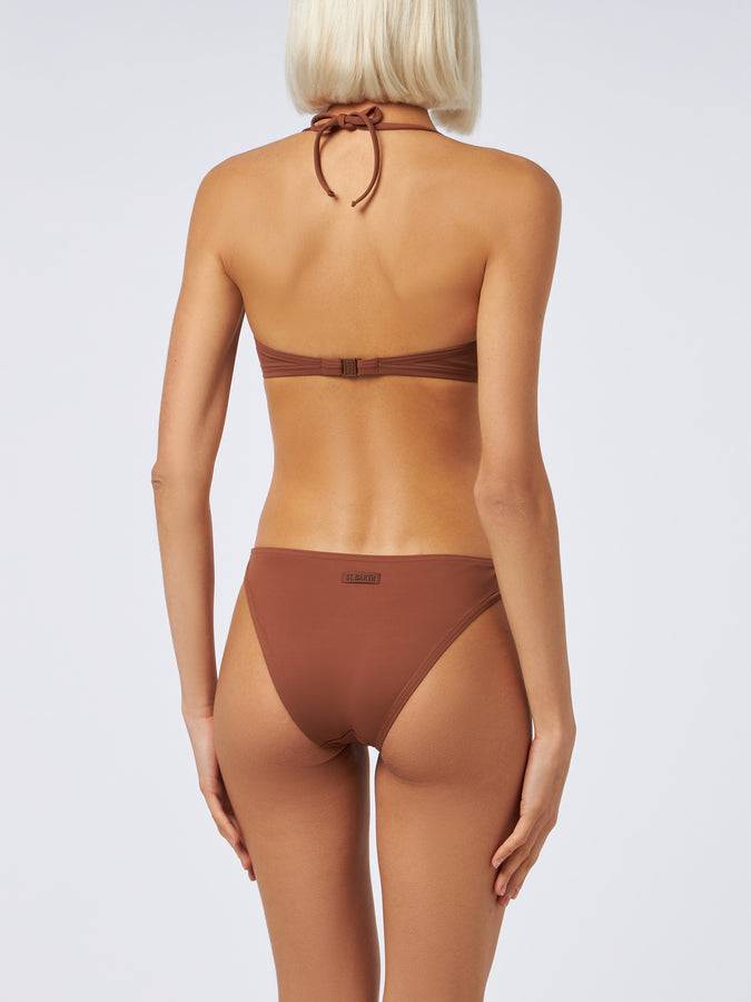 Mc2 Saint Barth Woman brown triangle bralette bikini Gaia Maia Negozi Online