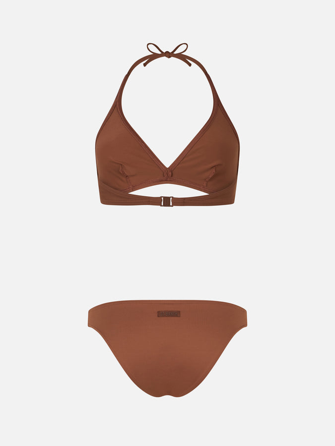 Mc2 Saint Barth Woman brown triangle bralette bikini Gaia Maia Negozi Online