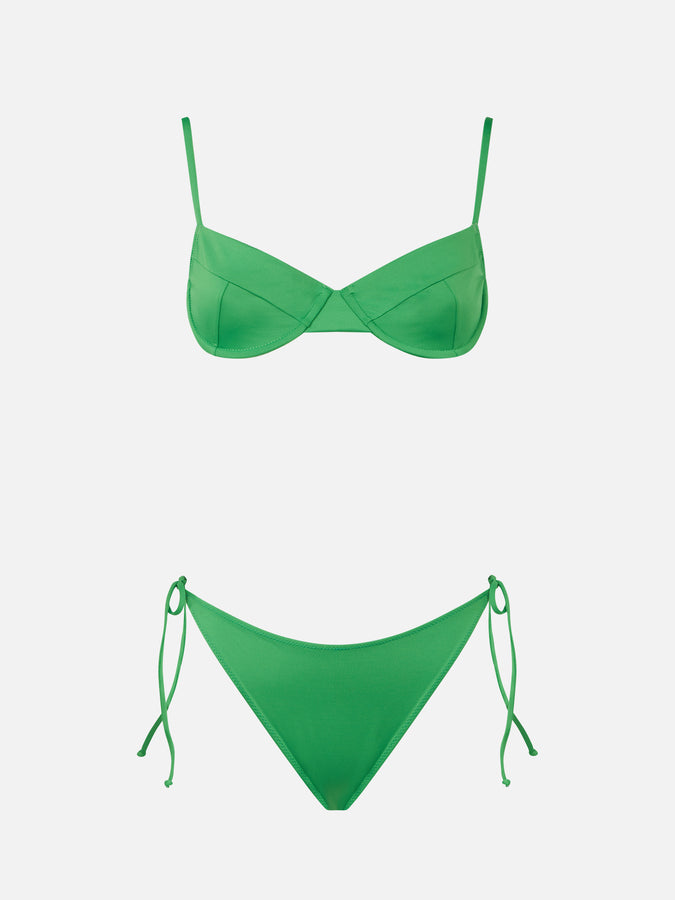 Mc2 Saint Barth Bikini da donna a bralette verde Promozione Limitata