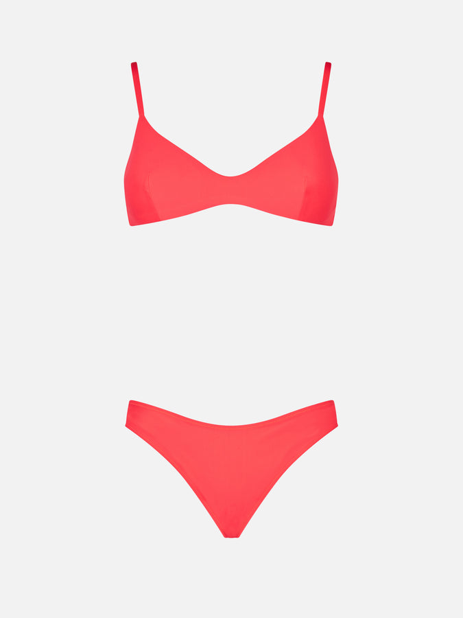 Mc2 Saint Barth Bikini da donna a bralette rosso fluo Shopping Online