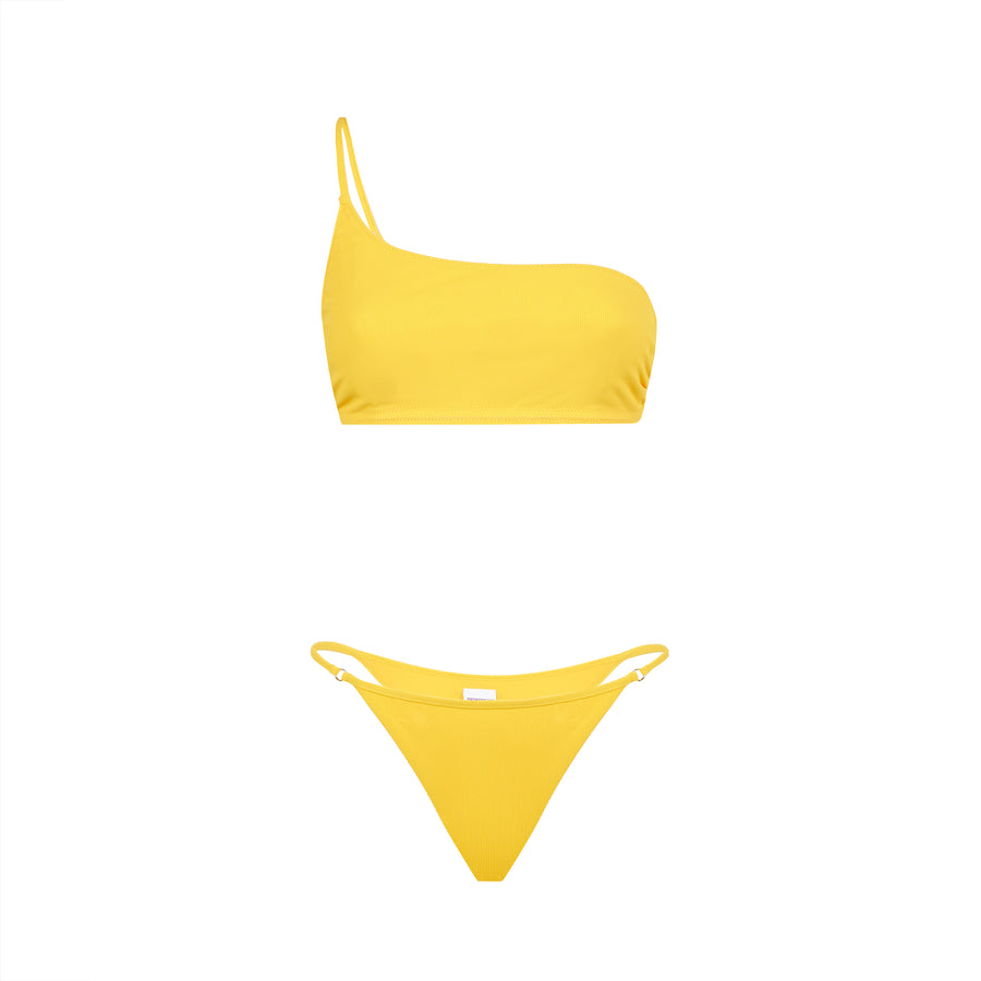 Mc2 Saint Barth Bikini da donna a bralette monospalla giallo Prezzo Ridotto