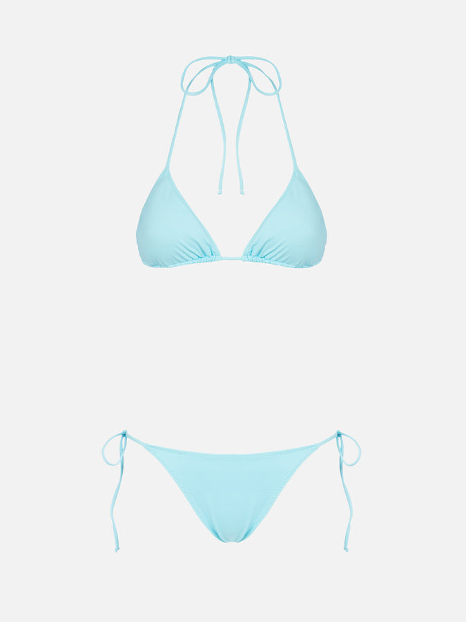 Mc2 Saint Barth Bikini da donna a triangolo verde acqua Leah Marielle Sottocosto