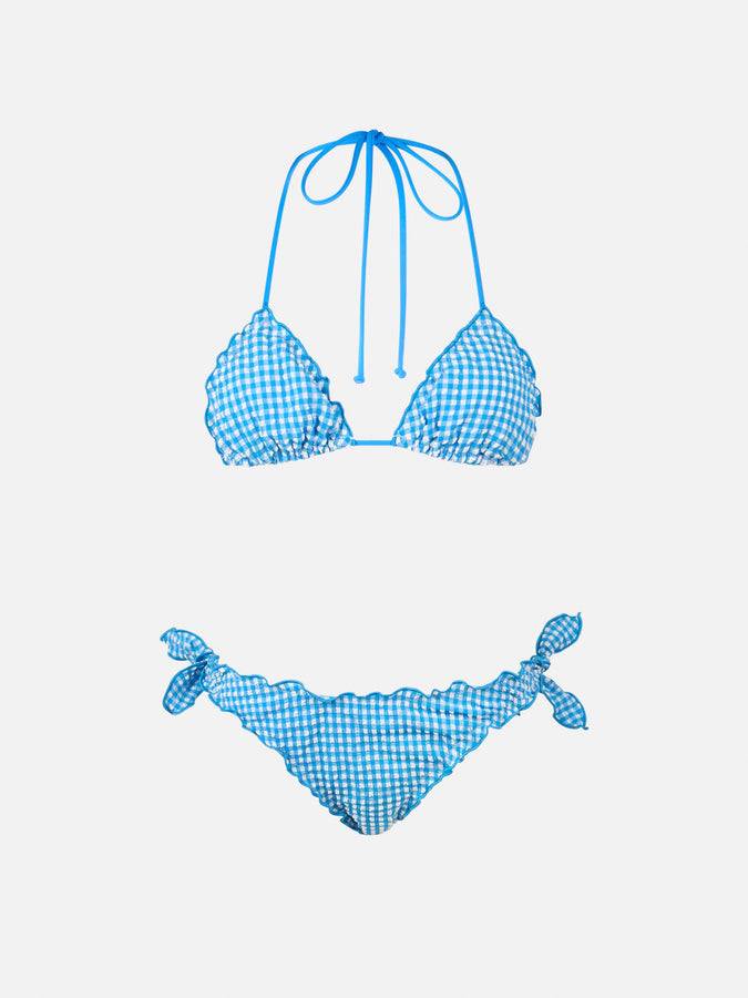 Mc2 Saint Barth Bikini donna classico a triangolo in seersucker Sagittarius Moon Offerta