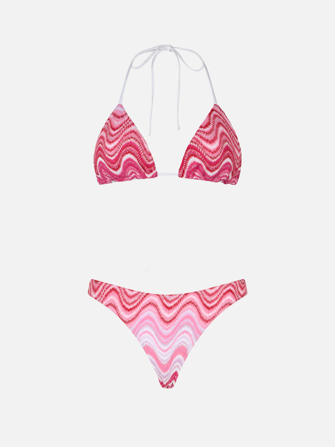 Mc2 Saint Barth Bikini donna a triangolo in maglia raschel Leah Naomi Outlet