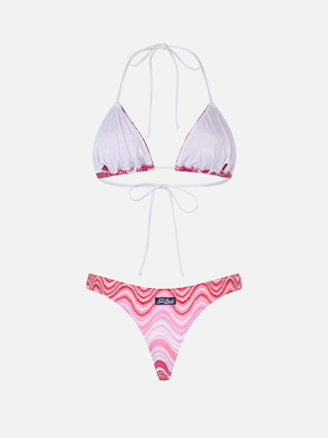 Mc2 Saint Barth Bikini donna a triangolo in maglia raschel Leah Naomi Outlet