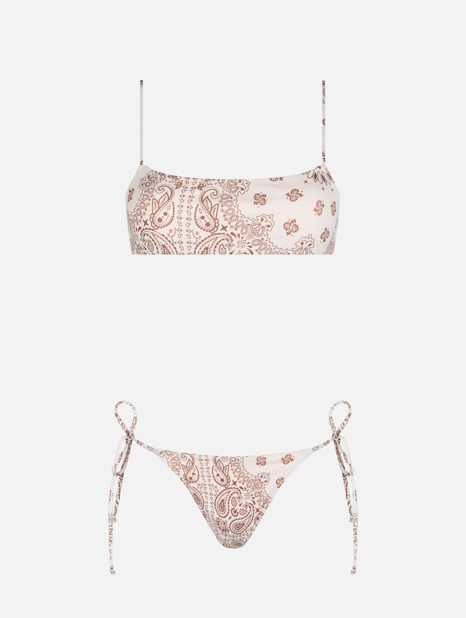 Mc2 Saint Barth Bikini da donna a bralette Sadie Marielle a bandana Nuova
