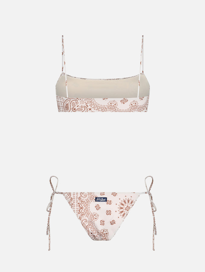 Mc2 Saint Barth Bikini da donna a bralette Sadie Marielle a bandana Nuova