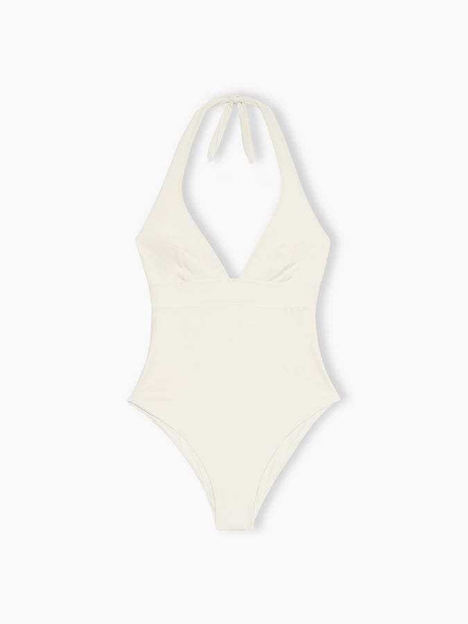 Mc2 Saint Barth Woman cream one-piece Marylin swimsuit Vendita