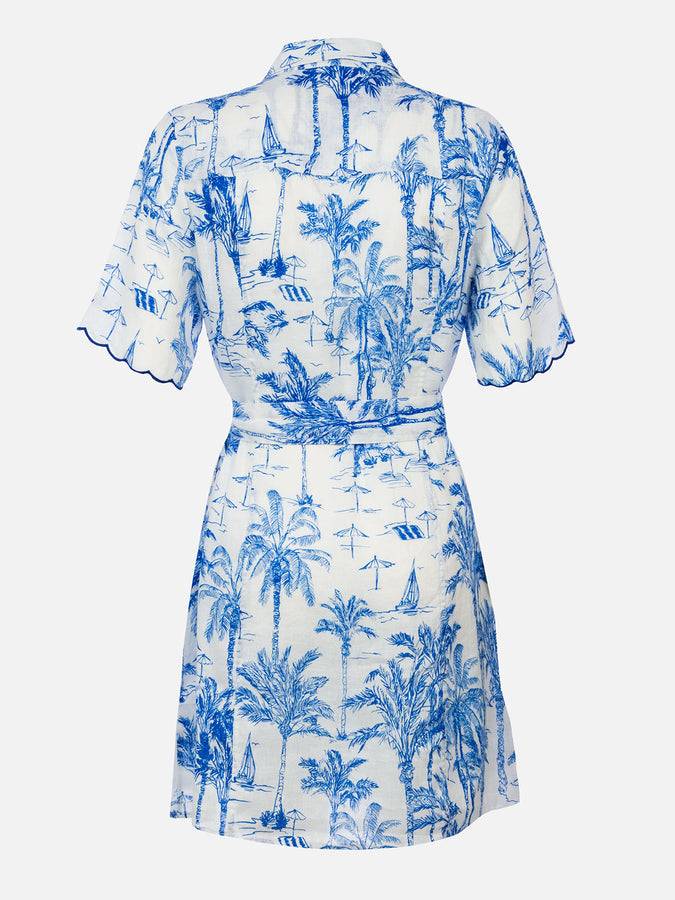 Mc2 Saint Barth Woman flower linen dress Hermione Soddisfazione Garantita