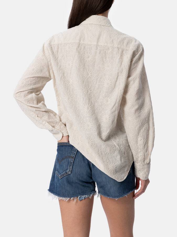 Mc2 Saint Barth Camicia classica da donna in cotone Sangallo Meredith Vendita