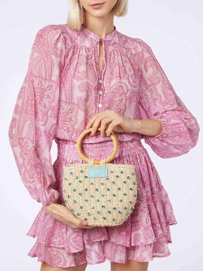 Mc2 Saint Barth Blusa da donna in voile di seta paisley Harper Moda