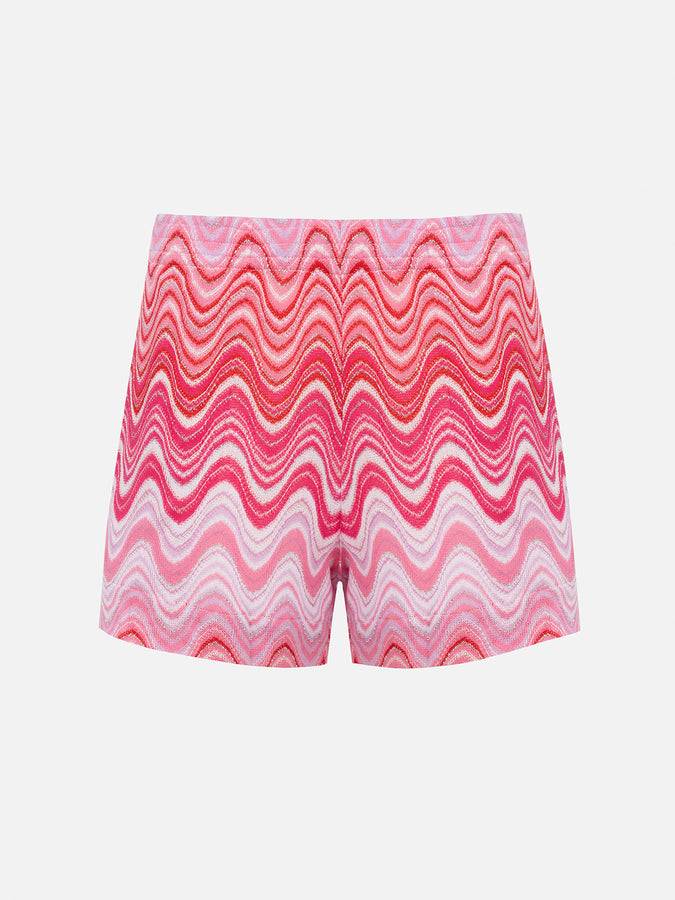 Mc2 Saint Barth Pantaloncini da donna pull up in tessuto maglia Rachel Meave Moda