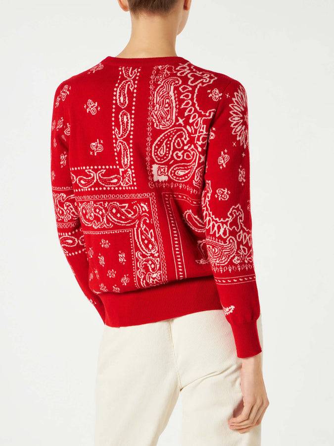 Mc2 Saint Barth Maglia da donna con stampa bandana rossa Grandi sconti