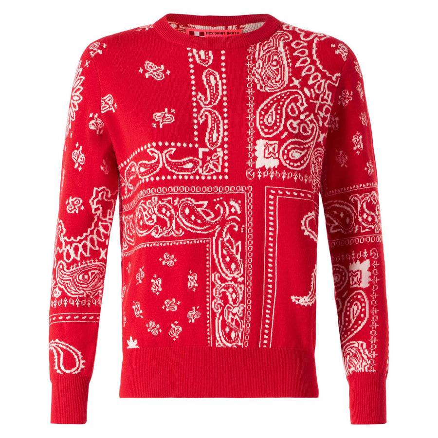 Mc2 Saint Barth Maglia da donna con stampa bandana rossa Grandi sconti