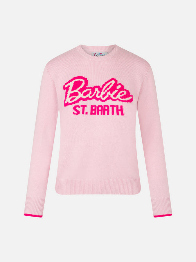 Mc2 Saint Barth Maglia da donna girocollo rosa con stampa Barbie | EDIZIONE SPECIALE BARBIE Liquidazione