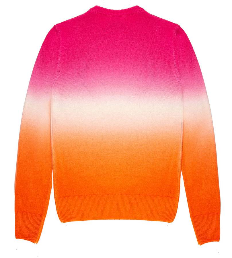 Mc2 Saint Barth Maglia da donna fucsia e arancio degradé con scritta Ancora tu In Saldo