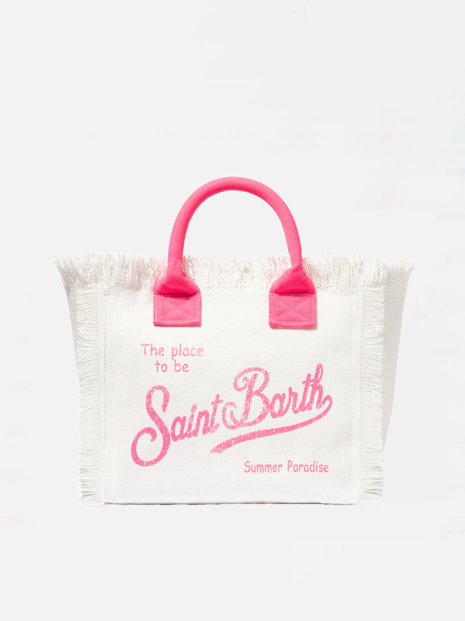 Mc2 Saint Barth Off-white cotton canvas Colette handbag Fino al 50% di sconto