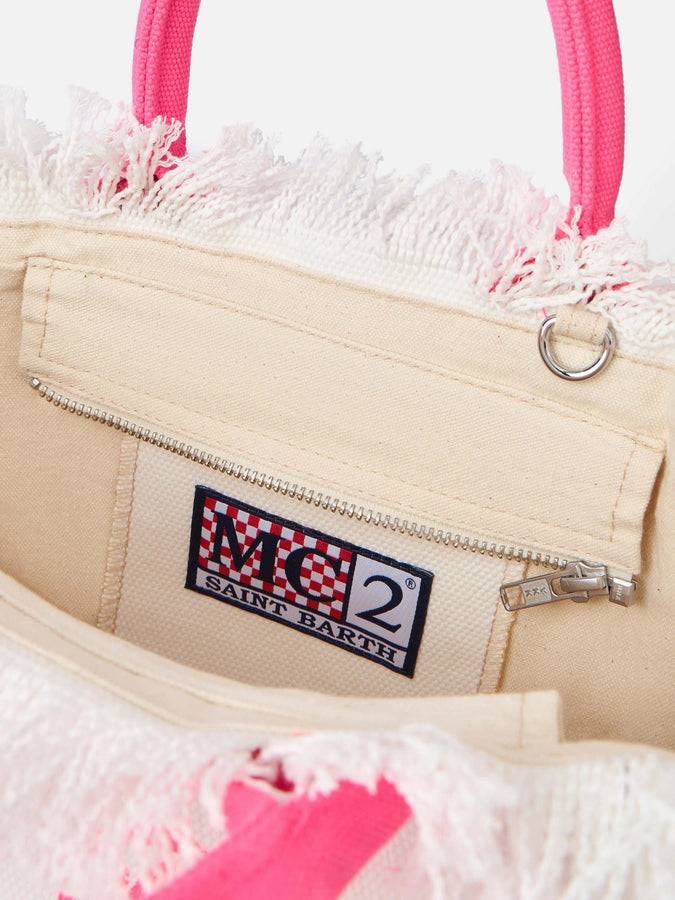 Mc2 Saint Barth Off-white cotton canvas Colette handbag Fino al 50% di sconto