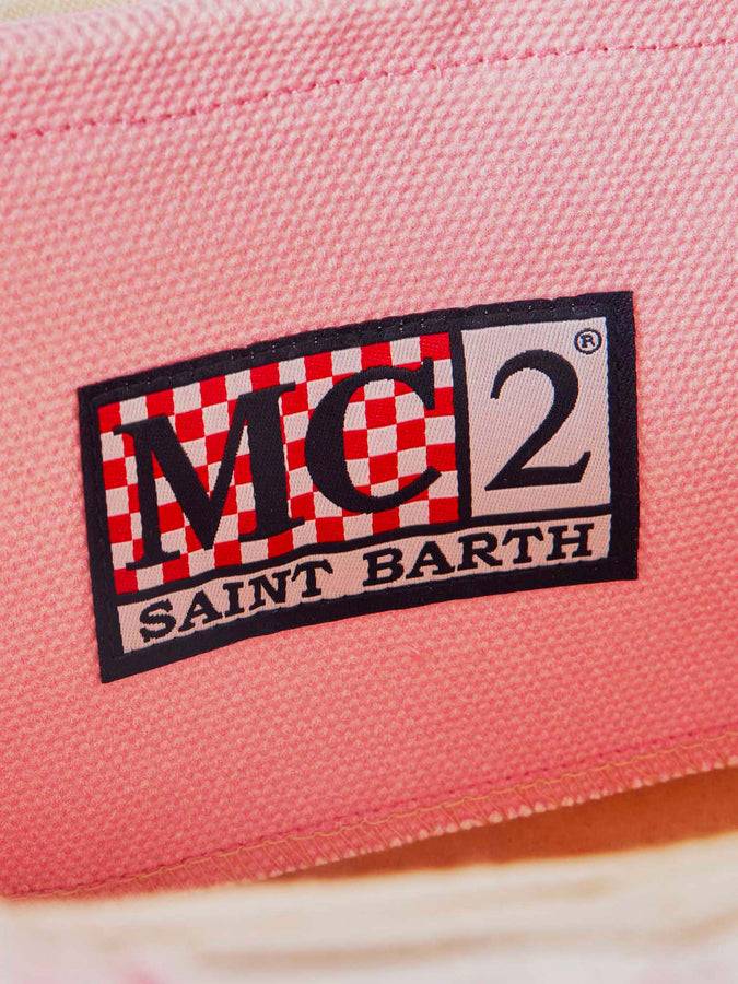 Mc2 Saint Barth Borsa a mano Colette in tela di cotone rosa con stampa Angeli Fiorucci | FIORUCCI SPECIAL EDITION Fino al 60% di sconto