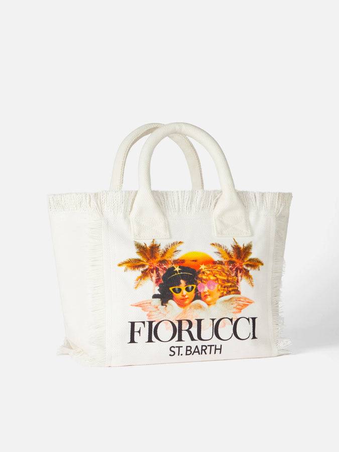 Mc2 Saint Barth Borsa a mano Colette in tela di cotone bianca con stampa Angeli Fiorucci | FIORUCCI SPECIAL EDITION Fino al 65% di sconto