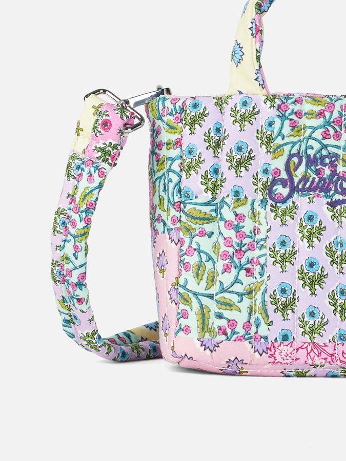 Mc2 Saint Barth Borsa Soft Tote Mini trapuntata a fiori multicolor Trasporto libero internazionale