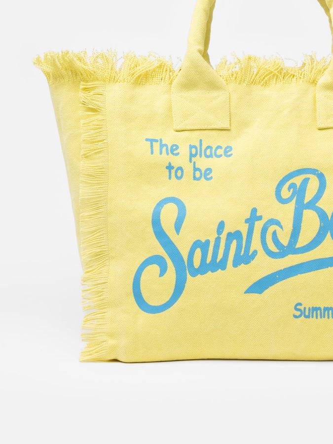 Mc2 Saint Barth Borsa tote Vanity in tela di cotone gialla 50% di sconto per tempo limitato