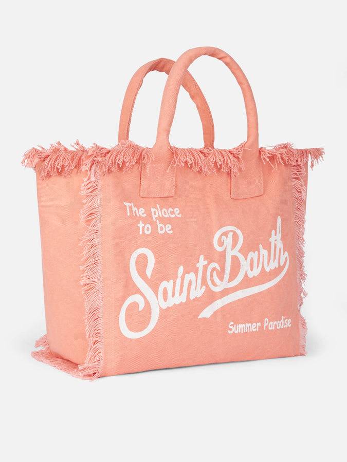 Mc2 Saint Barth Borsa tote Vanity in tela di cotone color pesca Offerte