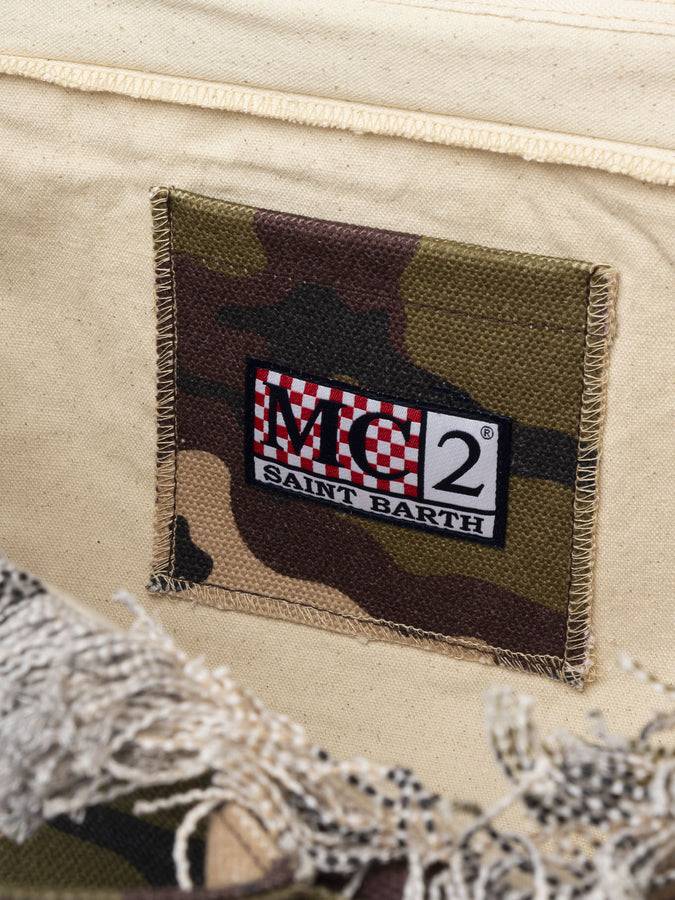 Mc2 Saint Barth Borsa tote Vanity in tela di cotone mimetico Spedizione Gratuita