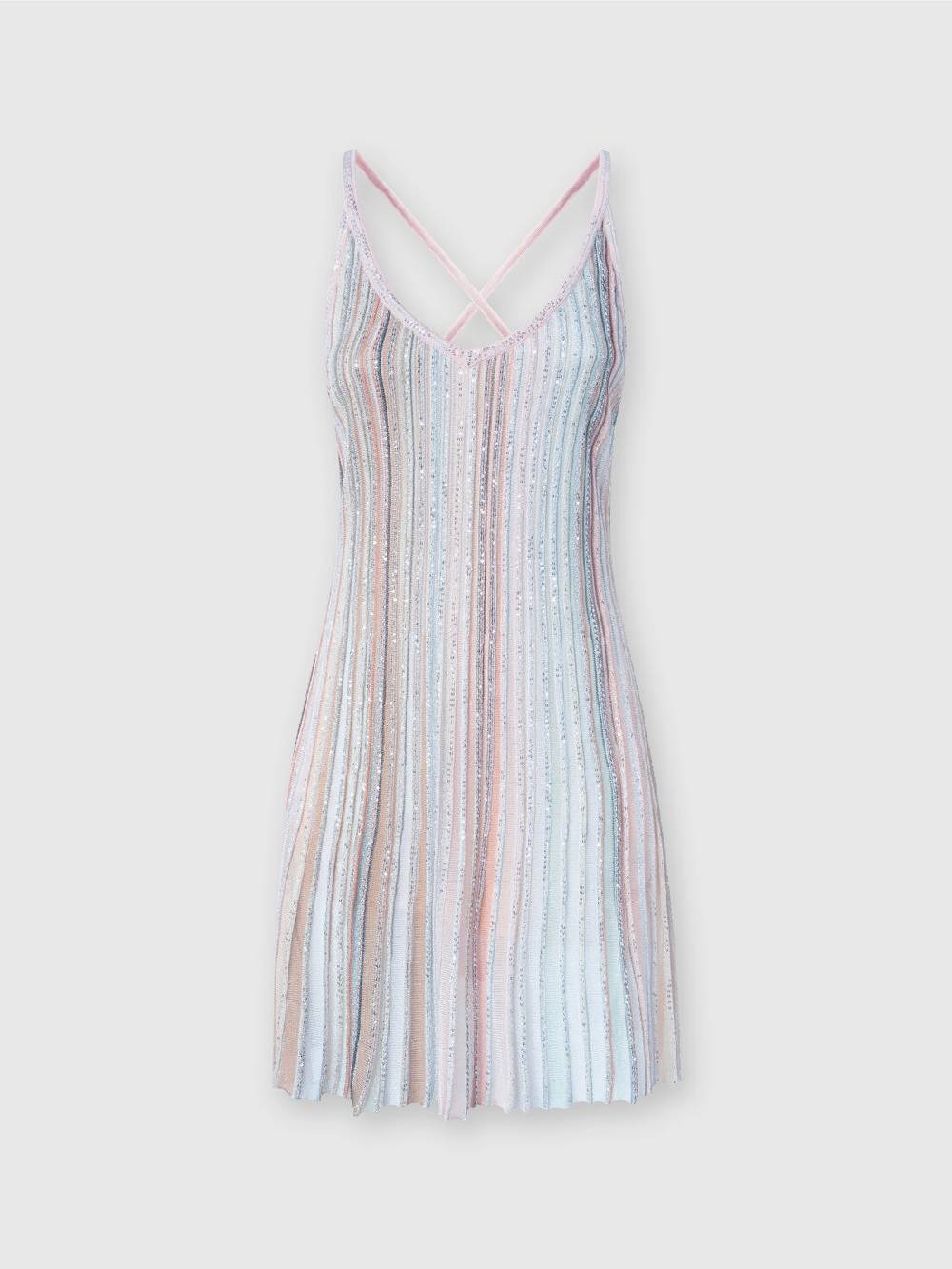 ﻿Missoni Mini-abito in maglia a righe verticali con paillettes Acquista Ora