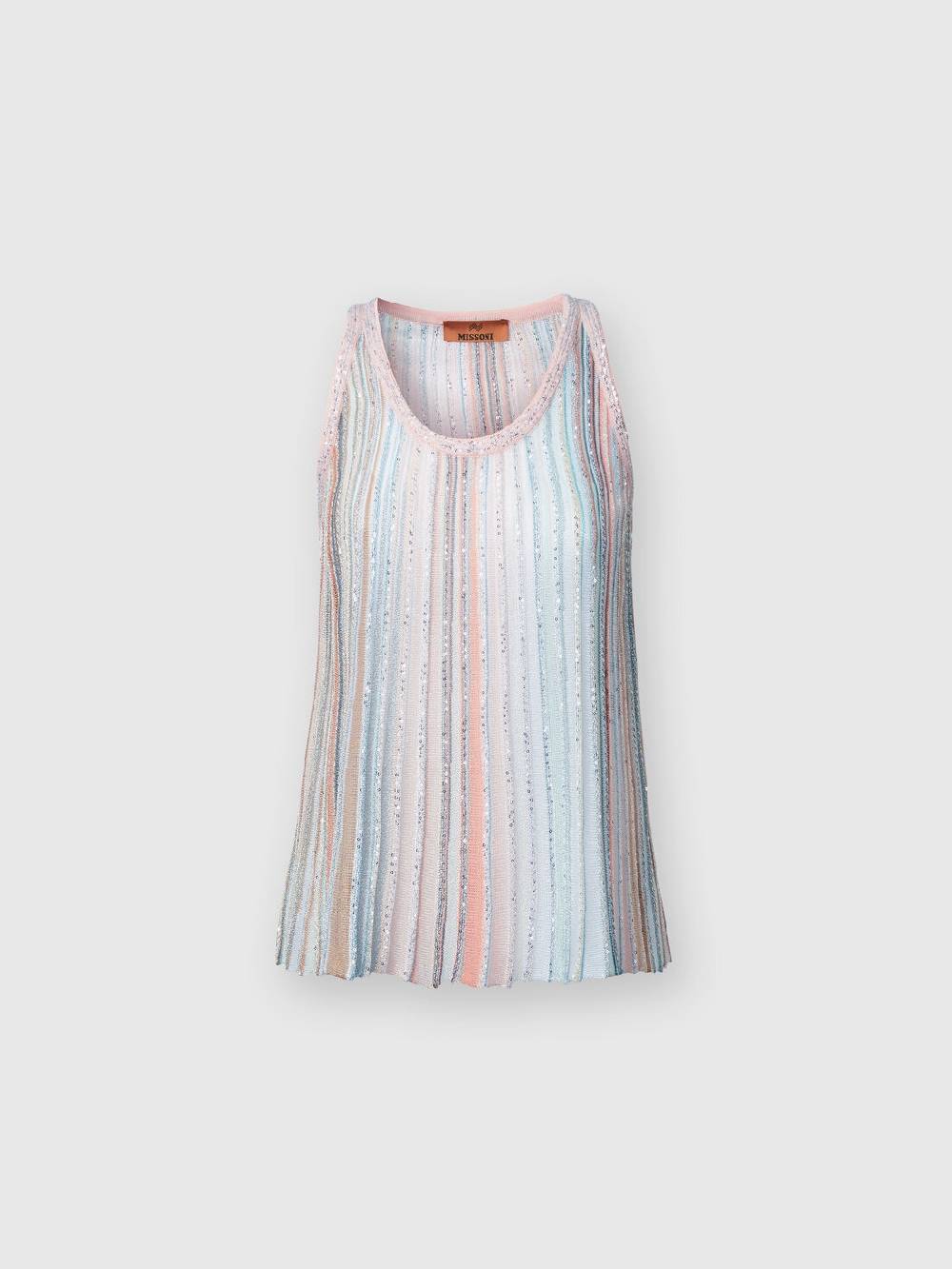 Missoni Canottiera in maglia a righe verticali con paillettes Nuovi prodotti
