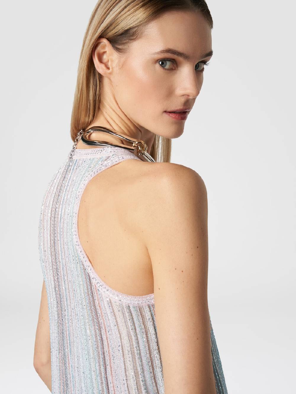 Missoni Canottiera in maglia a righe verticali con paillettes Nuovi prodotti