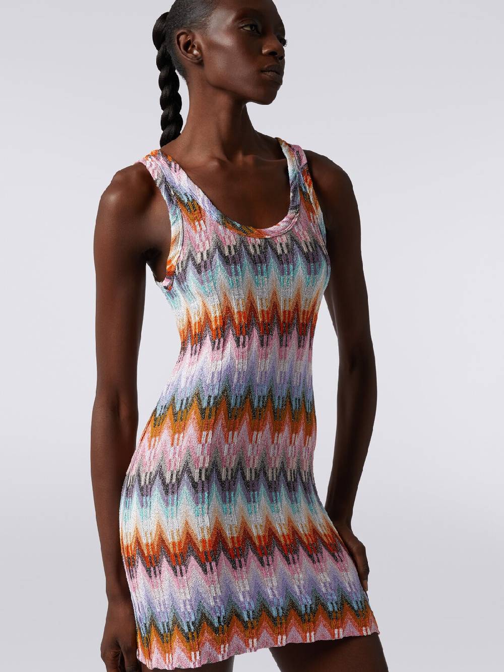 Missoni Mini-abito smanicato in viscosa zig zag con lurex Bestseller