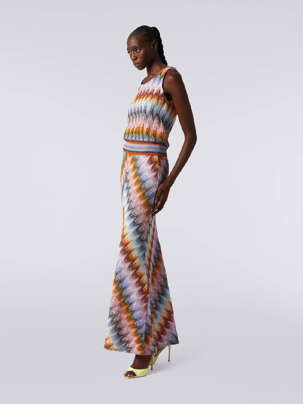 Missoni Gonna lunga svasata in viscosa zig zag con lurex Fino Al -60%