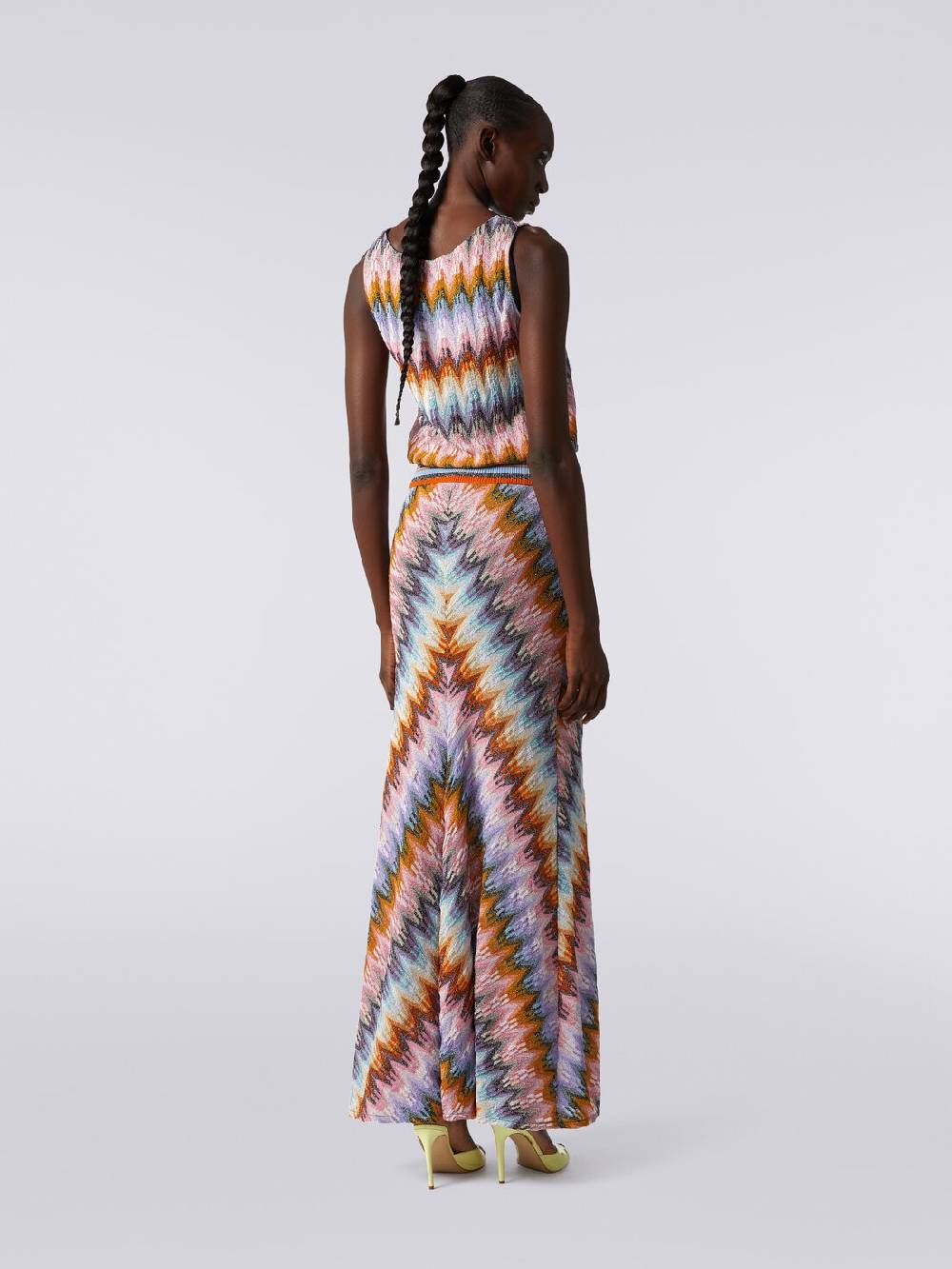 Missoni Gonna lunga svasata in viscosa zig zag con lurex Fino Al -60%