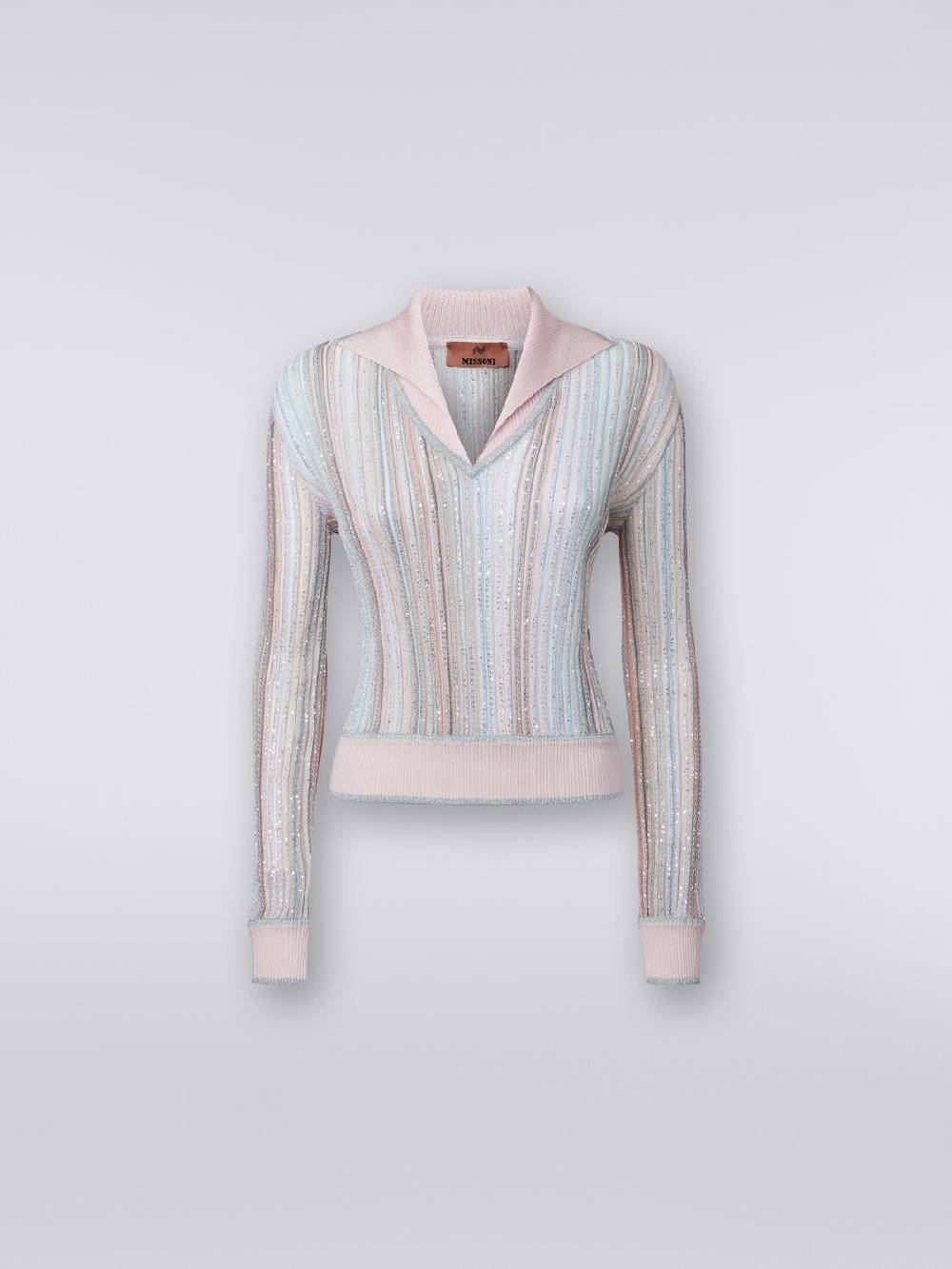 Missoni Top a maniche lunghe con righe verticali e paillettes Affare Del Giorno