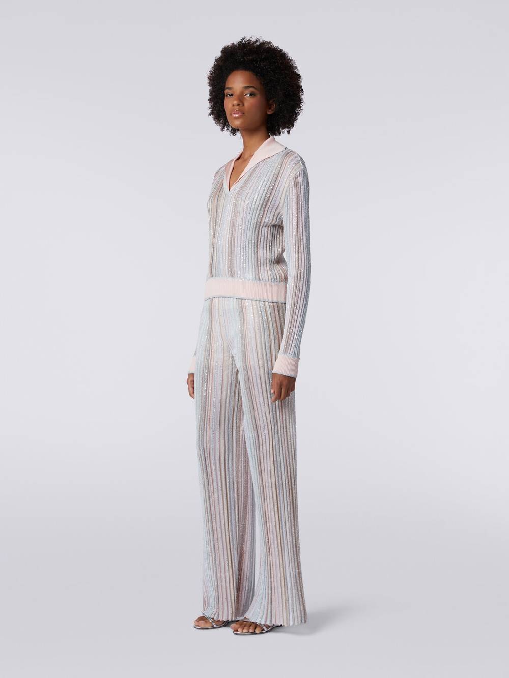 Missoni Top a maniche lunghe con righe verticali e paillettes Affare Del Giorno