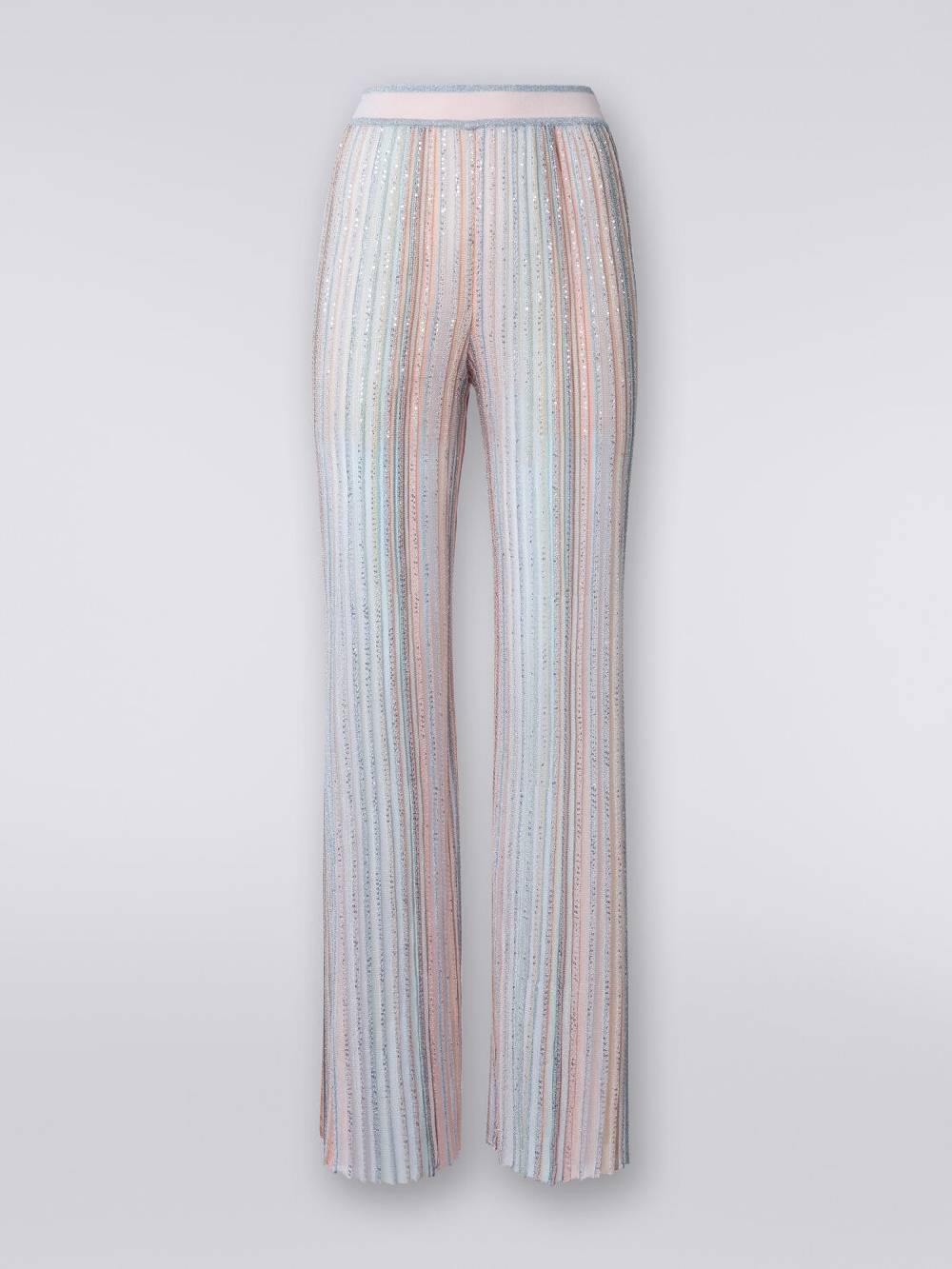 Missoni Pantaloni in maglia a righe verticali con paillettes Prezzo Ridotto