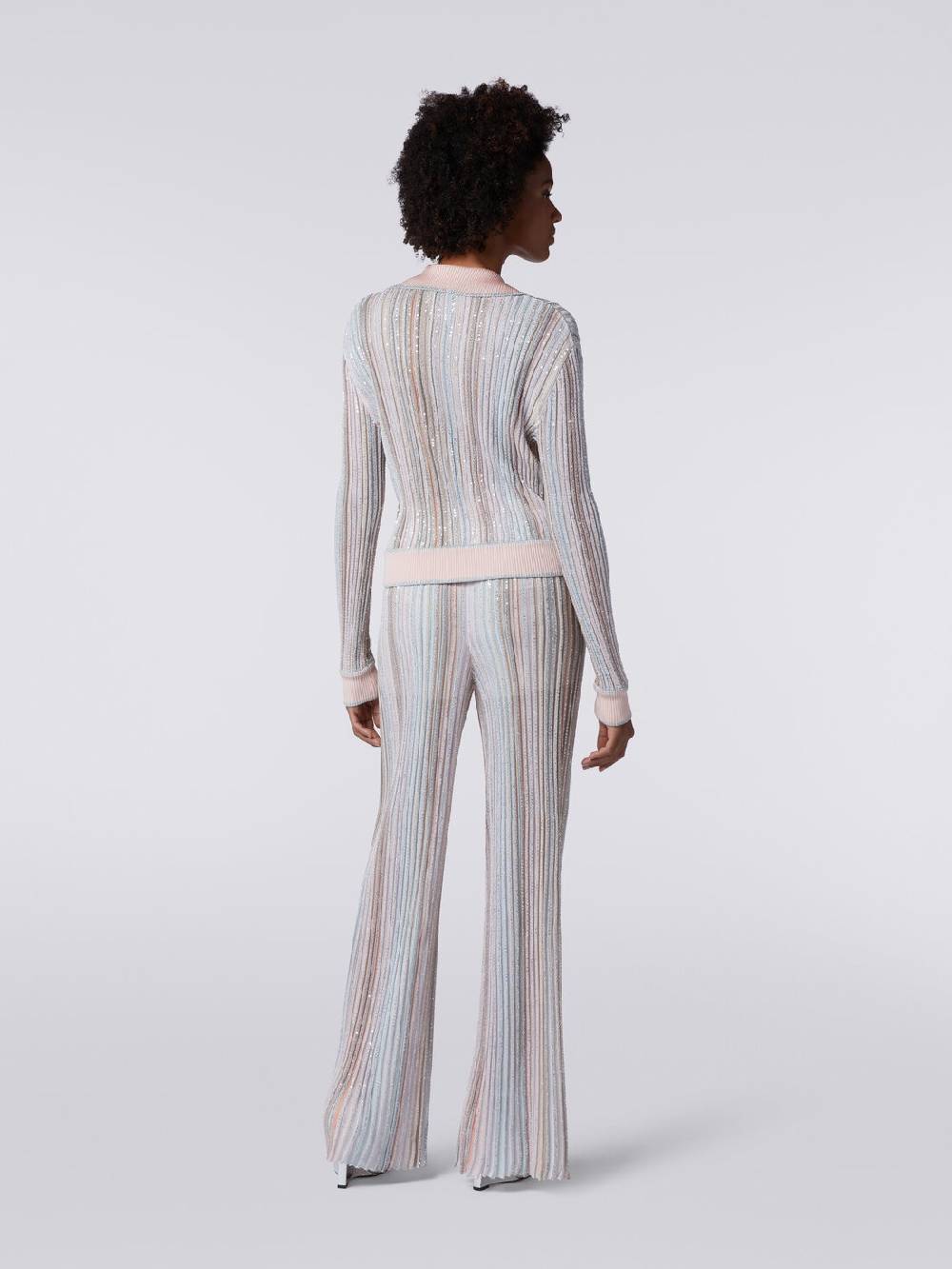 Missoni Pantaloni in maglia a righe verticali con paillettes Prezzo Ridotto