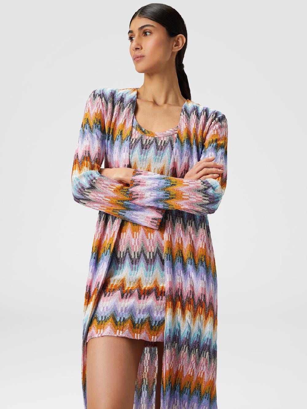Missoni Cardigan lungo in maglia zig zag lamé Convenienza