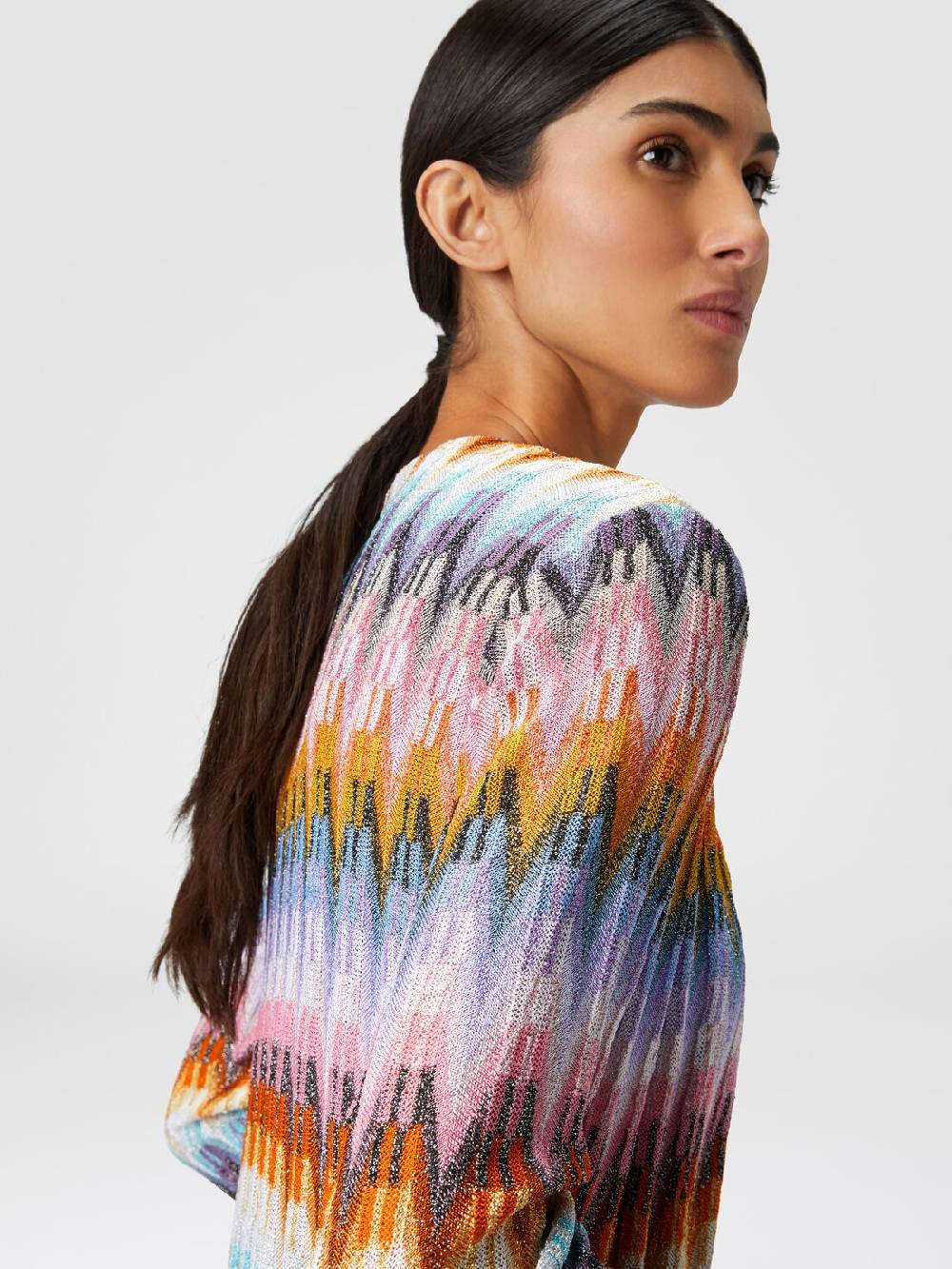 Missoni Cardigan lungo in maglia zig zag lamé Convenienza