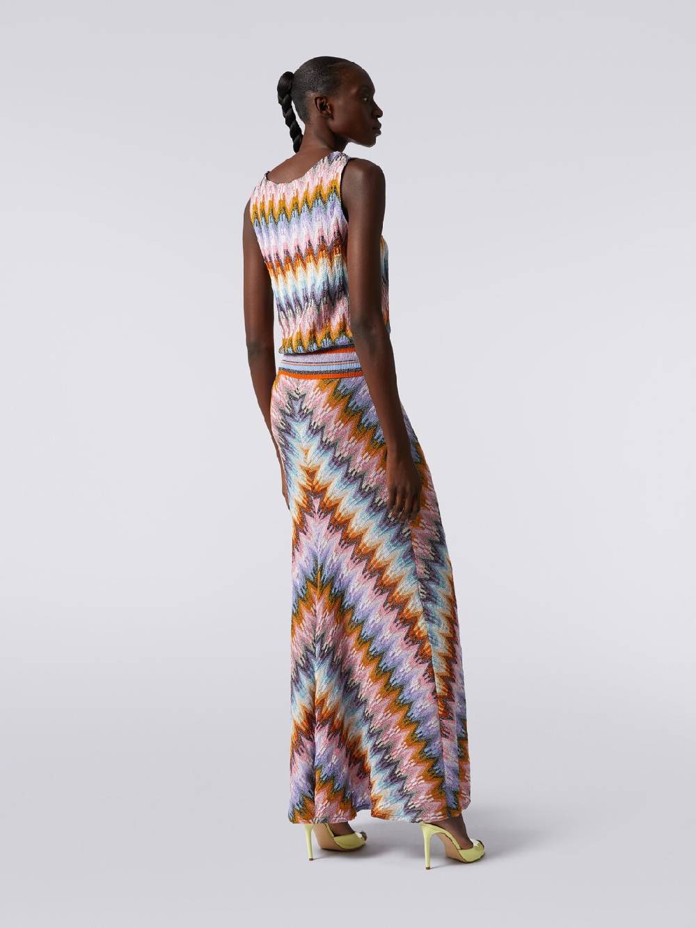 Missoni Top senza maniche in viscosa zig zag con lurex Novità