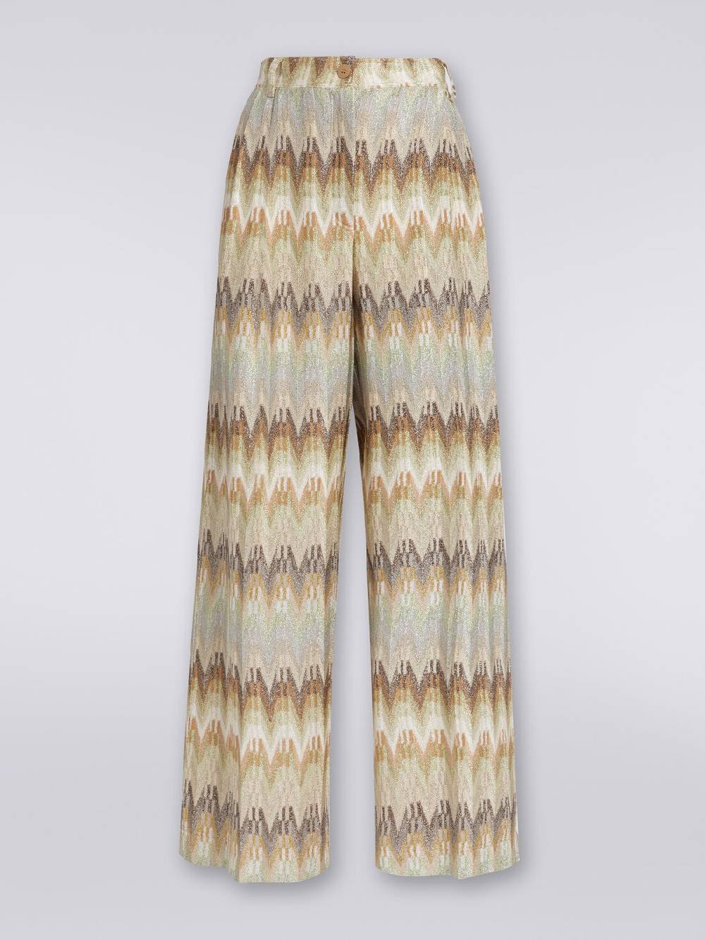 Missoni Pantaloni classici in viscosa zig zag con lurex Sconto