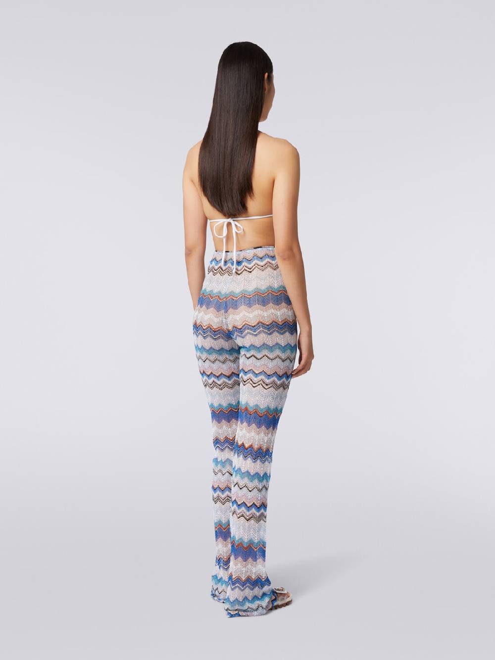 Missoni Pantaloni copricostume in crochet zig zag con lurex Hotsell